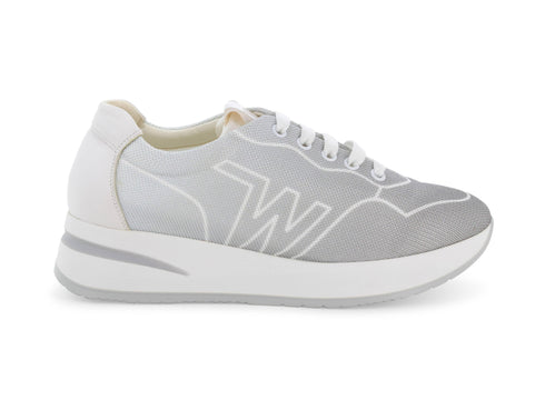 Melluso Donna Sneakers Stringate Estive in Tessuto Grigio R20068D-227575